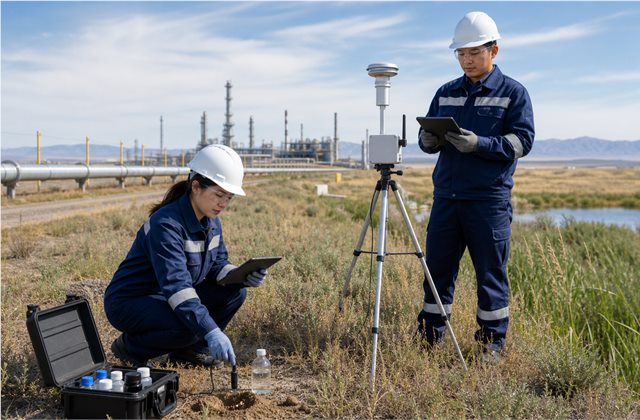 Sustainability monitoring at an oil and gas site